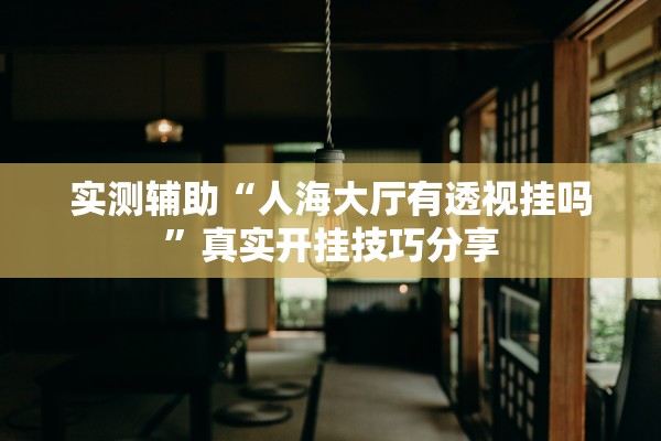 实测辅助“人海大厅有透视挂吗”真实开挂技巧分享