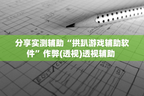 分享实测辅助“拱趴游戏辅助软件”作弊(透视)透视辅助 
