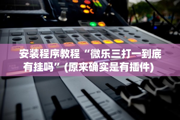 安装程序教程“微乐三打一到底有挂吗”(原来确实是有插件) 