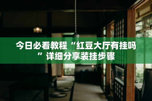 今日必看教程“红豆大厅有挂吗	”详细分享装挂步骤