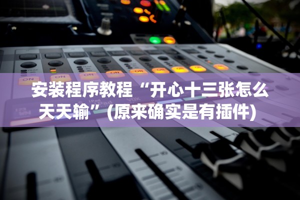 安装程序教程“开心十三张怎么天天输	”(原来确实是有插件) 
