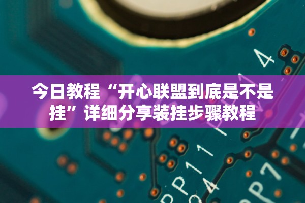 今日教程“开心联盟到底是不是挂”详细分享装挂步骤教程