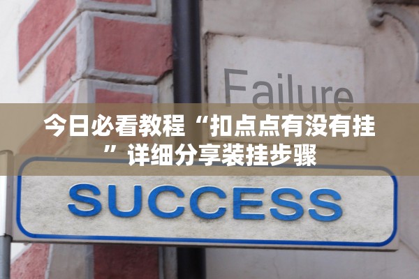 今日必看教程“扣点点有没有挂”详细分享装挂步骤