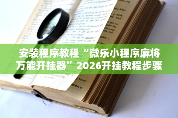安装程序教程“微乐小程序麻将万能开挂器”2026开挂教程步骤