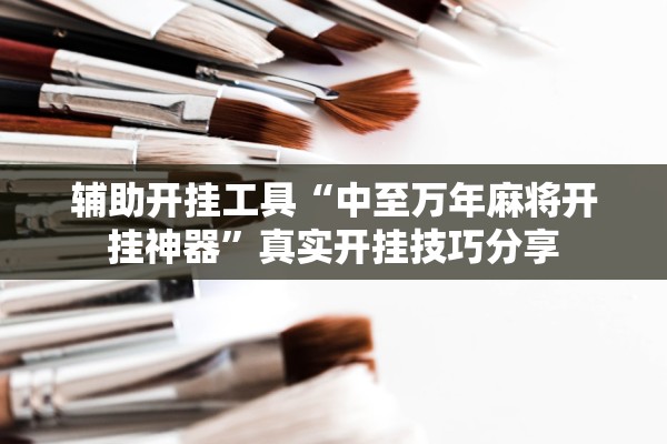 辅助开挂工具“中至万年麻将开挂神器”真实开挂技巧分享