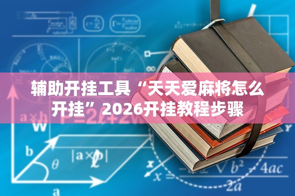 辅助开挂工具“天天爱麻将怎么开挂”2026开挂教程步骤