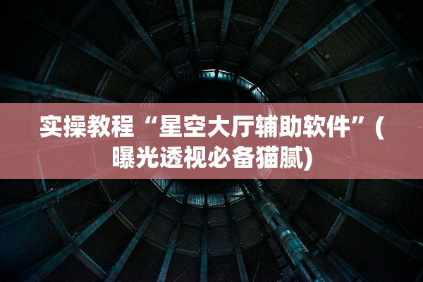 实操教程“星空大厅辅助软件”(曝光透视必备猫腻)