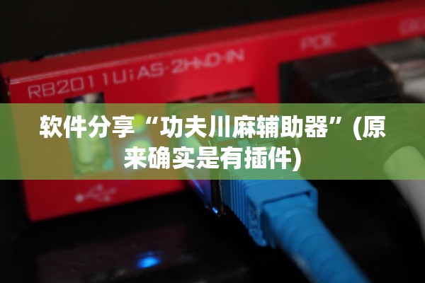 软件分享“功夫川麻辅助器”(原来确实是有插件)