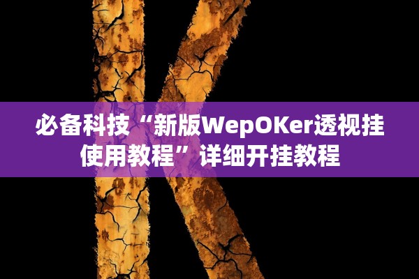 必备科技“新版WepOKer透视挂使用教程”详细开挂教程