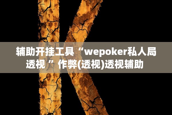 辅助开挂工具“wepoker私人局透视 ”作弊(透视)透视辅助 