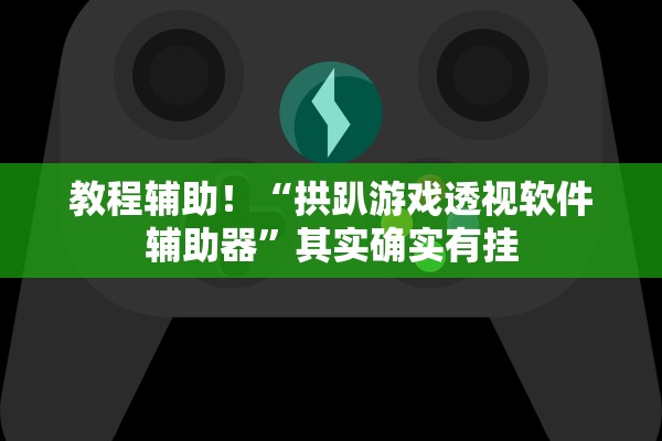 教程辅助！“拱趴游戏透视软件辅助器”其实确实有挂