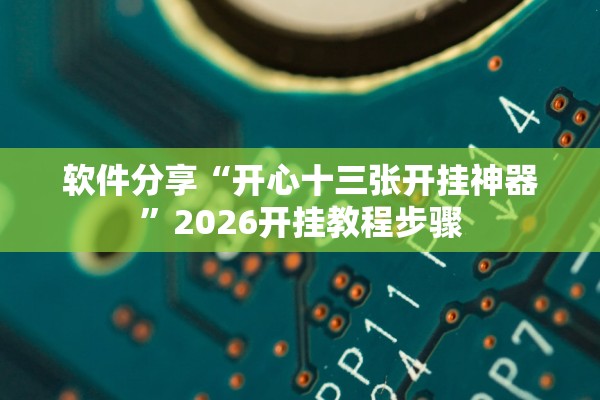 软件分享“开心十三张开挂神器	”2026开挂教程步骤