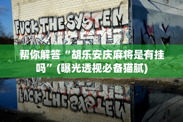 帮你解答“胡乐安庆麻将是有挂吗	”(曝光透视必备猫腻)
