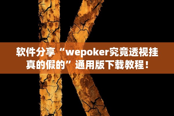 软件分享“wepoker究竟透视挂真的假的	”通用版下载教程！