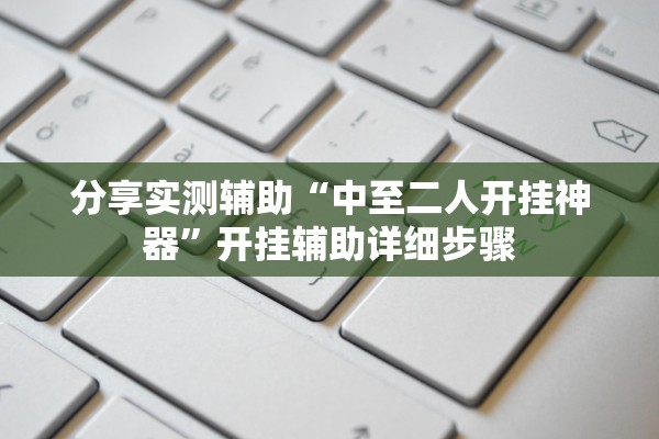 分享实测辅助“中至二人开挂神器”开挂辅助详细步骤