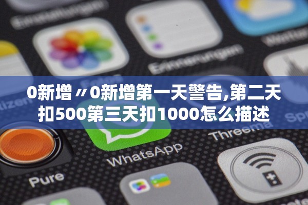 0新增〃0新增第一天警告,第二天扣500第三天扣1000怎么描述