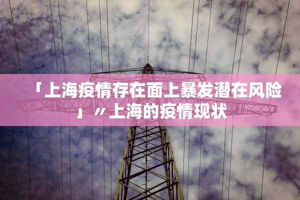 「上海疫情存在面上暴发潜在风险」〃上海的疫情现状