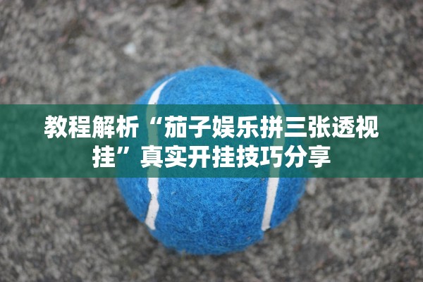 教程解析“茄子娱乐拼三张透视挂”真实开挂技巧分享