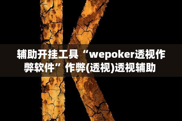 辅助开挂工具“wepoker透视作弊软件	”作弊(透视)透视辅助 