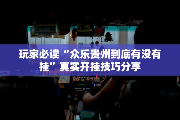玩家必读“众乐贵州到底有没有挂	”真实开挂技巧分享