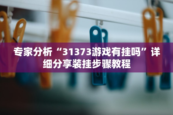 专家分析“31373游戏有挂吗”详细分享装挂步骤教程