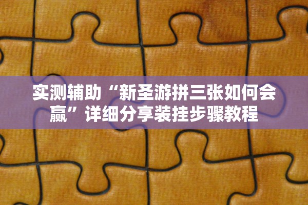 实测辅助“新圣游拼三张如何会赢	”详细分享装挂步骤教程