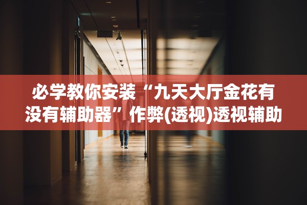 必学教你安装“九天大厅金花有没有辅助器”作弊(透视)透视辅助 