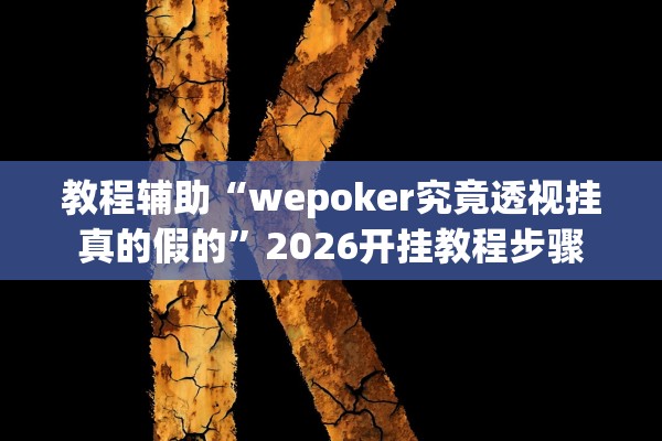 教程辅助“wepoker究竟透视挂真的假的	”2026开挂教程步骤