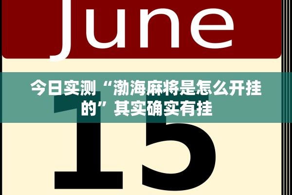今日实测“渤海麻将是怎么开挂的”其实确实有挂