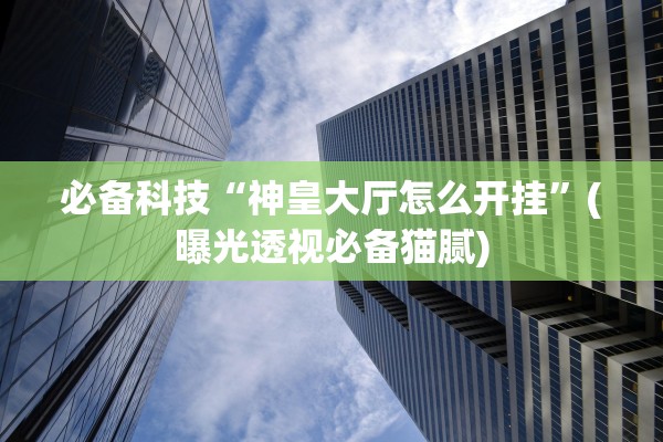 必备科技“神皇大厅怎么开挂”(曝光透视必备猫腻)
