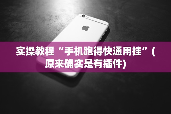 实操教程“手机跑得快通用挂”(原来确实是有插件)