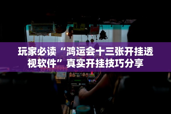 玩家必读“鸿运会十三张开挂透视软件”真实开挂技巧分享
