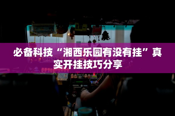 必备科技“湘西乐园有没有挂	”真实开挂技巧分享