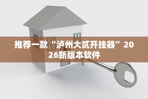 推荐一款“泸州大贰开挂器”2026新版本软件