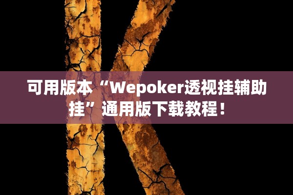 可用版本“Wepoker透视挂辅助挂”通用版下载教程！
