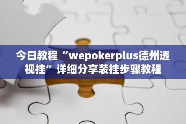 今日教程“wepokerplus德州透视挂	”详细分享装挂步骤教程