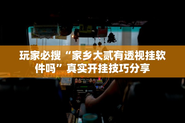 玩家必搜“家乡大贰有透视挂软件吗	”真实开挂技巧分享
