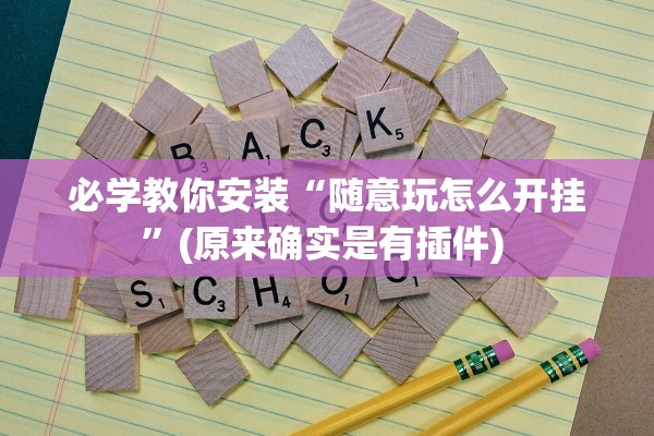 必学教你安装“随意玩怎么开挂”(原来确实是有插件) 
