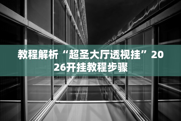 教程解析“超圣大厅透视挂	”2026开挂教程步骤