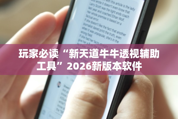 玩家必读“新天道牛牛透视辅助工具”2026新版本软件