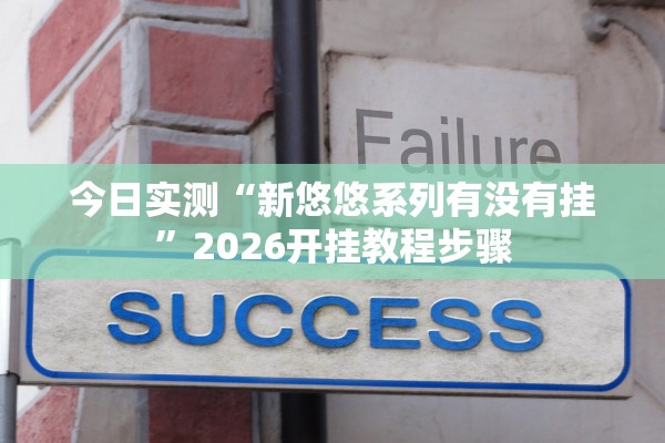 今日实测“新悠悠系列有没有挂”2026开挂教程步骤