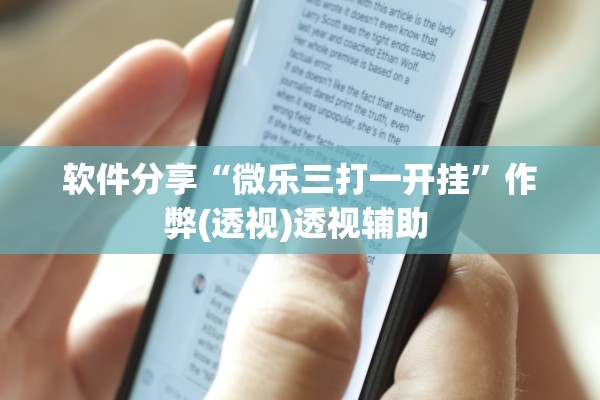 软件分享“微乐三打一开挂	”作弊(透视)透视辅助 
