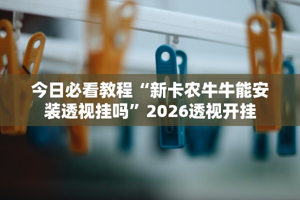 今日必看教程“新卡农牛牛能安装透视挂吗	”2026透视开挂