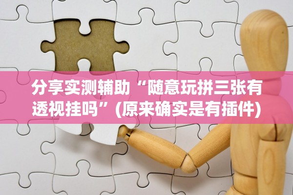 分享实测辅助“随意玩拼三张有透视挂吗”(原来确实是有插件)