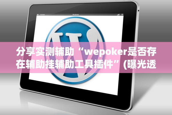 分享实测辅助“wepoker是否存在辅助挂辅助工具插件	”(曝光透视必备猫腻)