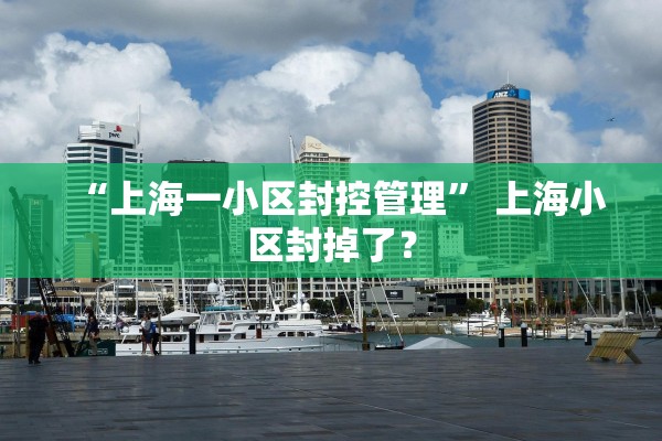 “上海一小区封控管理	” 上海小区封掉了？