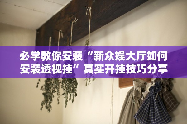 必学教你安装“新众娱大厅如何安装透视挂”真实开挂技巧分享