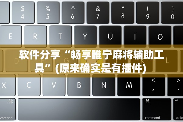 软件分享“畅享睢宁麻将辅助工具	”(原来确实是有插件) 