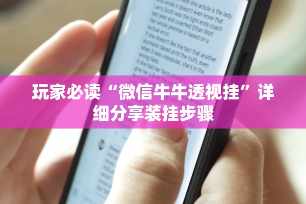 玩家必读“微信牛牛透视挂”详细分享装挂步骤