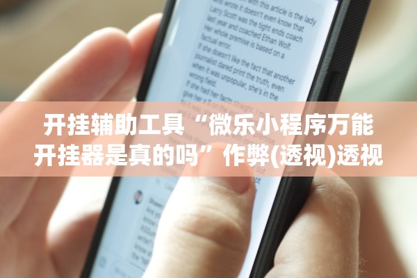 开挂辅助工具“微乐小程序万能开挂器是真的吗”作弊(透视)透视辅助 